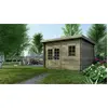 Image de Abri de jardin en bois - 12m2 - 4x3m - Traité - Ep. 40mm - Couleur: vert - DOM717 - ALTANKA