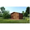 Image de Abri de jardin en bois - 12m2 - 4x3m - Traité - Ep. 28mm - Couleur: marron - DOM418 - ALTANKA