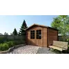 Image de Abri de jardin en bois - 9m2 - 3x3m - Traité - Ep. 28mm - Couleur: marron - DOM427 - ALTANKA