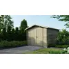 Image de Abri de jardin en bois - 9m2 - 3x3m - Traité - Ep. 28mm - Couleur: vert - DOM458 - ALTANKA