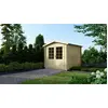 Image de Abri de jardin en bois - 6.25m2 - 2.5x2.5m - Ep. 28mm - Couleur: naturel - DOM521 - ALTANKA