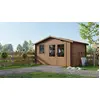 Image de Abri de jardin en bois - 11.7m2 - 3.9x3m - Traité - Ep. 34mm - Couleur: marron - DOM562 - ALTANKA
