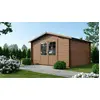 Image de Abri de jardin en bois - 15.2m2 - 3.9x3.9m - Traité - Ep. 34mm - Couleur: marron - DOM563 - ALTANKA