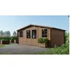 Image de Abri de jardin en bois - 20m2 - 5x4m - Traité - Ep. 28mm - Couleur: marron - DOM566 - ALTANKA