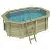 Image de Piscine En Bois Nemo 4.3 X 3 - H.1.31 M, Gris Clair, Cadre En Métal - Sans Dalle