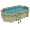 Image de Piscine En Bois Nemo 5.79 X 3.49 - H.1.45 M, Gris Clair, Fixations À Visser