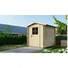 Image de Abri de jardin en bois - 4.75m2 - 1.9x2.5m - Ep. 28mm - Couleur: naturel - DOM594 - ALTANKA