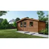 Image de Abri de jardin en bois - 12m2 - 4x3m - Traité - Ep. 28mm - Couleur: marron - DOM595 - ALTANKA