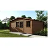 Image de Abri de jardin en bois - 25m2 - 5x5m - Traité - Ep. 28mm - Couleur: marron - DOM596 - ALTANKA