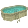 Image de Piscine En Bois Nemo 5.79 X 3.49 - H.1.45 M, Sable, Cadre En Métal - Sans Dalle