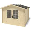 Image de Abri de jardin en bois - 9m2 - 3x3m - Ep. 28mm - Couleur: naturel - DOM664 - ALTANKA