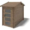 Image de Abri de jardin en bois - 4.5m2 - 1.5x3m - Traité - Ep. 28mm - Couleur: marron - DOM673 - ALTANKA