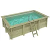 Image de Piscine En Bois Aqua 4.65 X 2.85 - H.1.24 M, Sable, Cadre En Métal - Sans Dalle