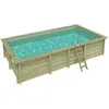 Image de Piscine En Bois Aqua 7 X 3.75 - H.1.45 M, Sable, Cadre En Métal - Sans Dalle
