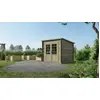 Image de Abri de jardin en bois - 6.25m2 - 2.5x2.5m - Traité - Ep. 28mm - Couleur: vert - DOM724 - ALTANKA