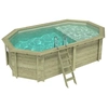 Image de Piscine En Bois Nemo 5.79 X 3.49 - H.1.45 M Avec Plage, Sable, Cadre En Métal - Sans Dalle