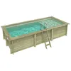 Image de Piscine En Bois Aqua 6.1 X 2.85 - H.1.31 M Avec Plage, Sable, Cadre En Métal - Sans Dalle
