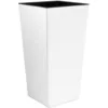Image de Pot De Fleurs Carré Urbi   Blanc   32,5x32,5x61 Cm   Capacité 21/49 L   Résistant Aux Uv Et Aux Chocs   Prosperplast