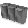 Image de Prosperplast Sortibox Poubelle Système de tri des déchets Poubelle 3x35L, Gris