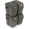Image de Sada 4 odpadkových ko SORTIBOX II - objem: 4x25 l, barva: edý kámen