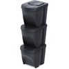 Image de Sada 3 odpadkových ko   SORTIBOX ECO WOOD - objem 3x25 l, barva: antracit ECO