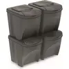 Image de Sada 4 odpadkových ko SORTIBOX III edý kámen, objem 4x25L