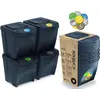Image de NABBI Poubelle (4 pcs) pour déchets séparés IKWB25S4 25 l - anthracite