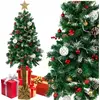 Image de Arbre de Noël artificiel sur un tronc, arbre de pin haut, 220 cm, 3D, décorations debout
