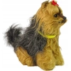 Image de Chien en peluche interactif à fourrure douce, race Yorkshire Terrier, caresse sa tête et apprend ses fonctions