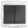 Image de Interrupteur Encastrable Double Domo Graphite