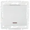 Image de Interrupteur Mural Led - Unipolaire - Rétroéclairé - Blanc - 71x71mm