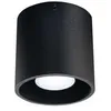 Image de Plafonnier Saillie Rond Pour 1 Ampoule Gu10 Noir