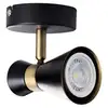 Image de Applique Mural Saillie Par16 Gu10 Max 10w Ip20 Ø65mm Noir-or
