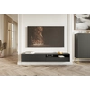 Image de Selsey VELDIO - Meuble TV suspendu avec plateau ouvert, noir 175 cm
