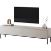 Image de Selsey Bemmi - Armoire TV Lowboard, Beige avec pieds noirs, 175 cm