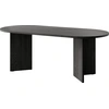 Image de Selsey Table à manger Ovo - Table ovale, aspect bois frêne noir Portland, 204 x 90 cm