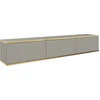 Image de Selsey Mucalma - Meuble TV suspendu, Gris / Or, 175 cm