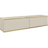Image de Selsey Mucalma - Élément TV suspendu, Beige / Or, 135 cm