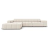 Image de Canapé D'Angle Gauche 4 Places En Velours Beige Clair