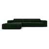 Image de Canapé D'Angle Gauche 4 Places En Velours Vert Bouteille