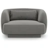 Image de Fauteuil En Velours Gris Clair
