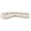 Image de Canapé D'Angle Symétrique 5 Places En Velours Beige Clair