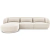 Image de Canapé D'Angle Gauche 4 Places En Velours Beige Clair