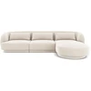 Image de Canapé D'Angle Droit 4 Places En Velours Beige Clair