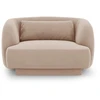 Image de Fauteuil En Velours Beige