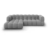 Image de Canapé D'Angle Gauche Modulable 4 Places En Velours Gris Clair