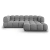 Image de Canapé D'Angle Droit Modulable 3 Places En Velours Gris Clair