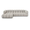Image de Canapé D'Angle Gauche Modulable 4 Places En Velours Beige Clair
