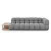 Image de Canapé Modulable Gauche 4 Places En Velours Gris Clair