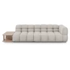 Image de Canapé Modulable Gauche 4 Places En Velours Beige Clair